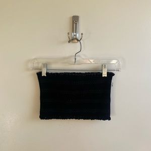 Urban Outfitters Black Velvet Tube Top